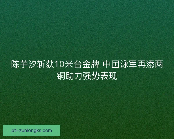 陈芋汐斩获10米台金牌 中国泳军再添两铜助力强势表现