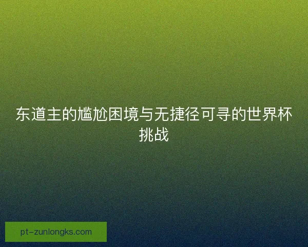 东道主的尴尬困境与无捷径可寻的世界杯挑战